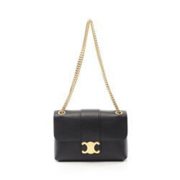 Celine Victoire Shoulder Bag Leather Black - Picture 1 of 4
